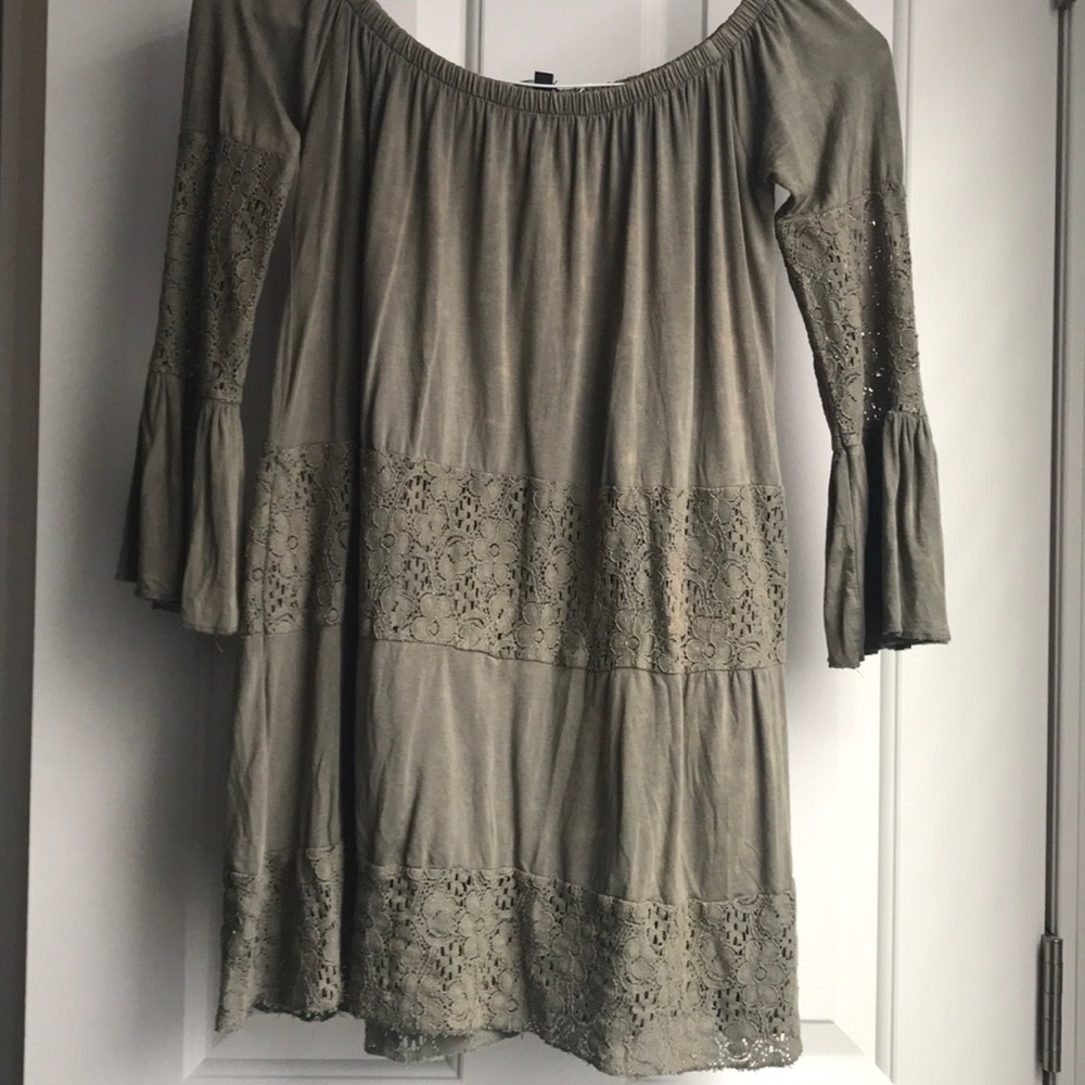 An off the shoulder blouse